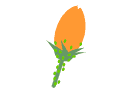 小さな虫が群棲した花のイラスト