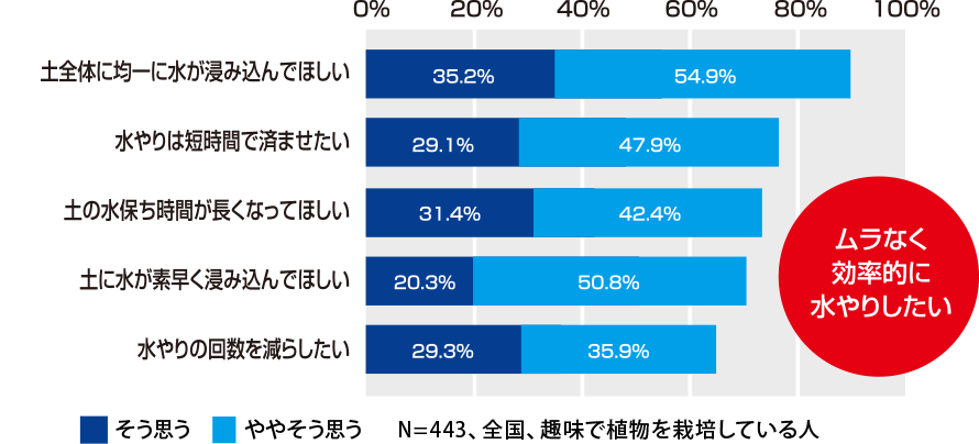植物への水やりに対する思い